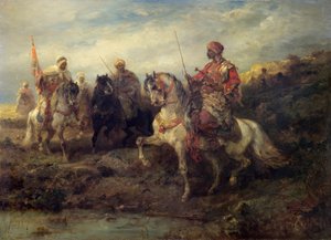 Guerreiros árabes a cavalo