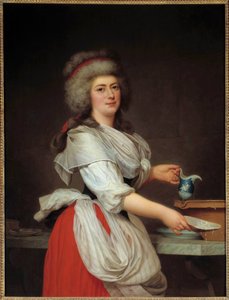 Retrato de Madame Aughie, criada da Rainha de França Maria Antonieta Pintura de Adolf Ulrich Wertmuller (1751 - 1811) Século XVIII Museu Nacional de Estocolmo
