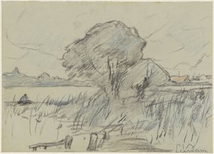 Paisagem perto de Leerdam de Adolf le Comte