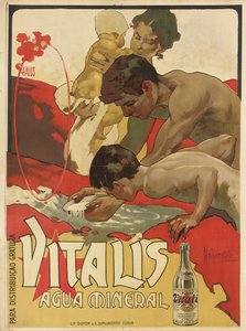 Cartaz publicitário da água mineral "Vitalis", 1895