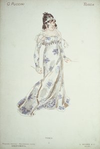 Figurinos em &39;Tosca&39; de Giacomo Puccini (1858-1954)