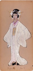 Traje do personagem de Cii cio san para a ópera Madame Butterfly de Giacomo Puccini