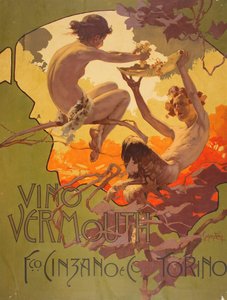 Vermute Cinzano, 1901. de Adolfo Hohenstein