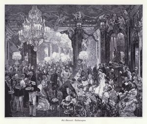 Ceia de Bolas (gravação) de Adolph Friedrich Erdmann von (after) Menzel
