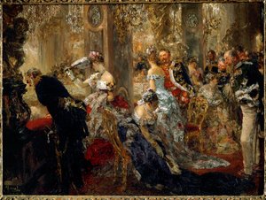 No salão branco (óleo sobre tela) de Adolph Friedrich Erdmann von Menzel