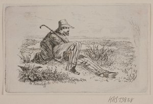 Um caminhante sentado de Johan Adolph Kittendorff