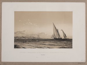 A costa perto de Marselha ao fundo a ilha de If.