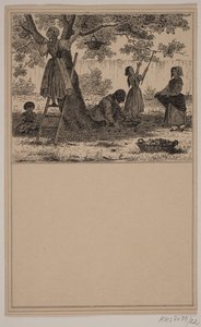 Sob a macieira. Não. 21 em Cr. Winther e M. Rørbye, "25 fotos para crianças pequenas" de Johan Adolph Kittendorff