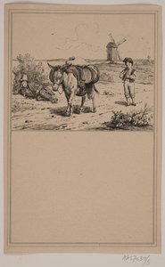 O burro. Não. 4 em Cr. Winther e M. Rørbye, "25 fotos para crianças pequenas" de Johan Adolph Kittendorff