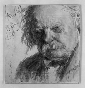 Homem idoso com bigode de Adolph Menzel