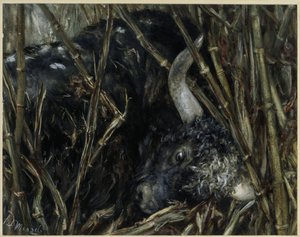 O touro iaque no bambu. Do «Álbum das Crianças» de Adolph Menzel