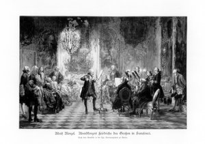 Fredrick Grande Concerto Em Sanssouci, 1852, 1900. de Adolph Menzel