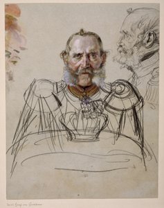 General Karl conde von der Groeben. Estudo para a pintura «Coroação de Guilherme I em Königsberg» de Adolph Menzel