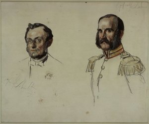 Conselheiro da Corte E. Dohme, Conselheiro da Corte Schulz. Estudo sobre o quadro «Coroação de Guilherme I em Königsberg» de Adolph Menzel