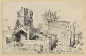 Ruína de uma casa de Adolph Menzel
