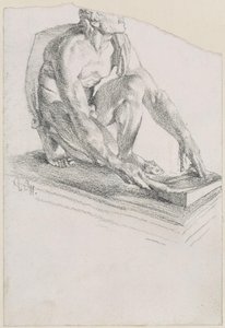 O Cita a afiar a lâmina (réplica do original exposto na Galeria Uffizi, em Florença) de Adolph Menzel