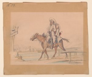 Henry Von Trebra e Louis V. Trebra chegando em Camp Morton, Indpls de sua fazenda em Madison, Illinois. de Adolph Metzner