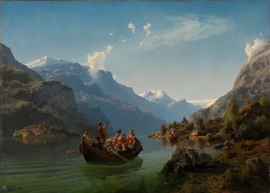 Procissão nupcial sobre o Hardanger