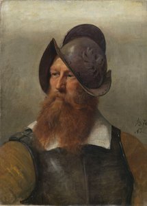Estudo de figura para a fundação de Christiania por Cristiano IV de Adolph Tidemand