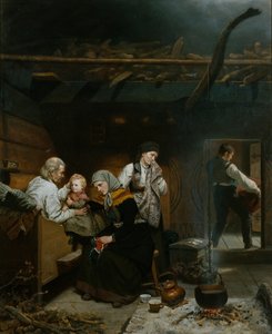 A bênção do avô de Adolph Tidemand