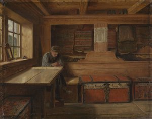 Antigo armazém em Vikøy de Adolph Tidemand