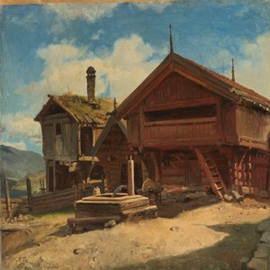 A Quinta Gulsvik, em Hallingdal de Adolph Tidemand