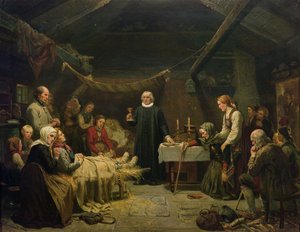 O Caçador de Ursos Doente. O Último Sacramento de Adolph Tidemand
