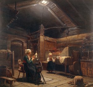 a fiandeira de Adolph Tidemand