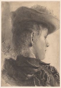 Bust of a Woman, Seen from Behind, 1893. de Adolph Menzel