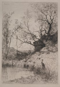 Uma lagoa, 1867. de Adolphe Appian