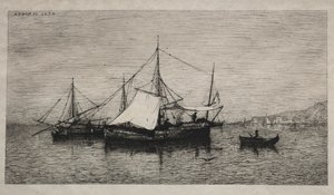 Barcos de Cabotagem (Costa da Itália) de Adolphe Appian