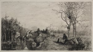 Costa de um córrego em Rossillon de Adolphe Appian