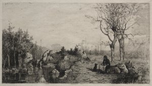 Costa de um córrego em Rossillon, 1867.