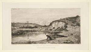 Uma rocha nas áreas comuns de Rix (Ain) de Adolphe Appian
