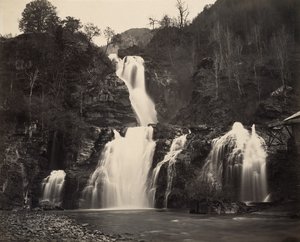 Falls of the Reichenbach, c.1860 (estampa de albumen) de Adolphe Braun