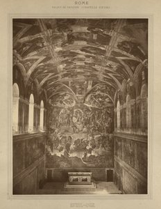 Roma - Palácio do Vaticano, Capela Sistina - Miguel Ângelo de Adolphe Braun