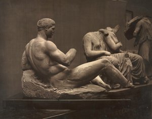 Esculturas do Parthenon, Museu Britânico, c. 1870s.