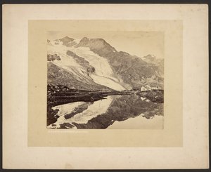 O Hospício de Bernina e o Glaciar de Cambréna de Adolphe Braun