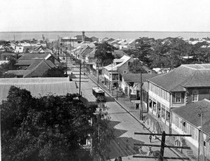 Rua velha do rei que olha sul, Kingston, Jamaica, c1905.