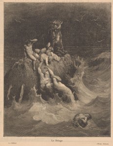 dilúvio Le Déluge (título no objeto) de Adolphe Francois Pannemaker