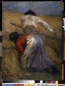 Colheita. Pintura de Adolphe Thomas Joseph Monticelli (1824-1886). Óleo sobre tela. Tamanho: 121x92,5cm. Impressionismo. Museu de Belas Artes Mikalojus Konstantinas Ciurlionis, Kaunas, Lituânia