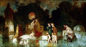 Cena no parque de Adolphe Joseph Thomas Monticelli