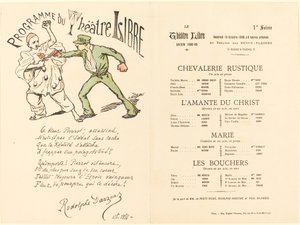 cavalaria rústica; O Amante de Cristo; Casado; Os açougueiros de Adolphe Leon Willette