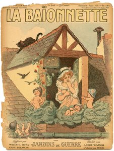 Capa de "La Baionnette", Satirical in Colours de Adolphe Leon Willette
