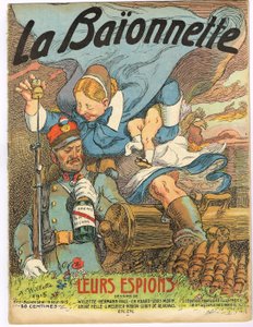 Capa de "La Baionnette", Satirical in Colours de Adolphe Leon Willette