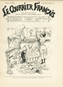 Ilustração de Adolphe dit Willette (1857-1926) para a capa do Le Courrier francais de Adolphe Leon Willette