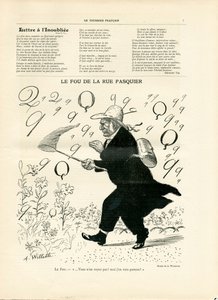 Le Courier francais, número 10, sátira B&W de Adolphe Leon Willette