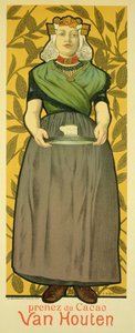 Reprodução de um cartaz publicitário &39;Van Houten Cocoa&39;, 1893