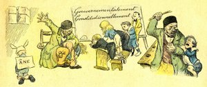 Vida dura dos alunos da instituição Saint Boniface de Paris em 1867 de Adolphe Leon Willette