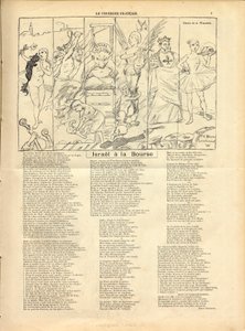 O Correio Francês, sátira B&W de Adolphe Leon Willette